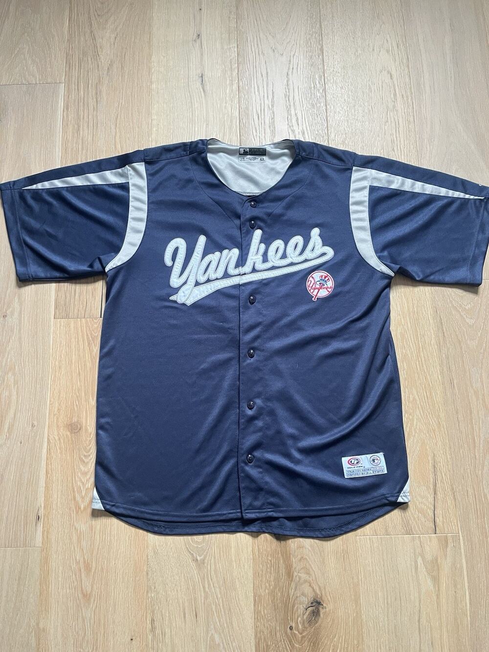 NEW YORK NY YANKEES MLB Baseball True Fan Men’s Jersey Size L